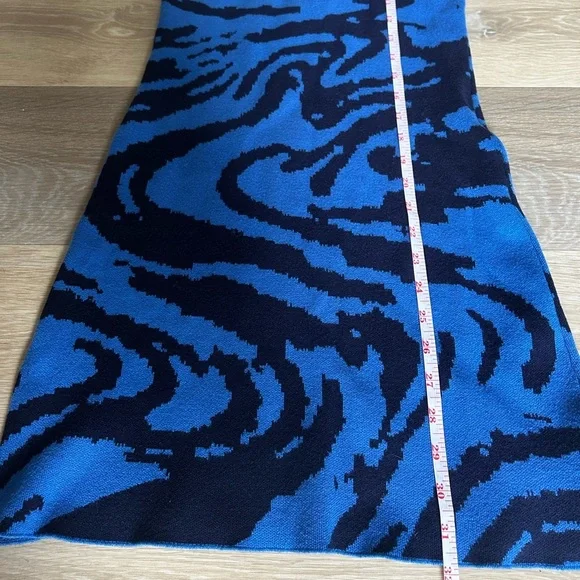 Urban Outfitters Blue Zebra Print Knit Halter Mini Dress Size S - Picture 6 of 7